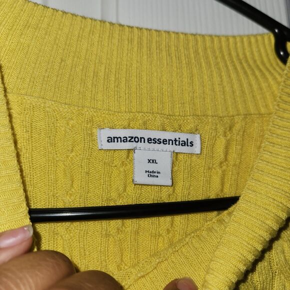 Amazon Essentials Womens XXL Yellow Crew Neck Pullover Sweater Fall Winter - Picture 3 of 5